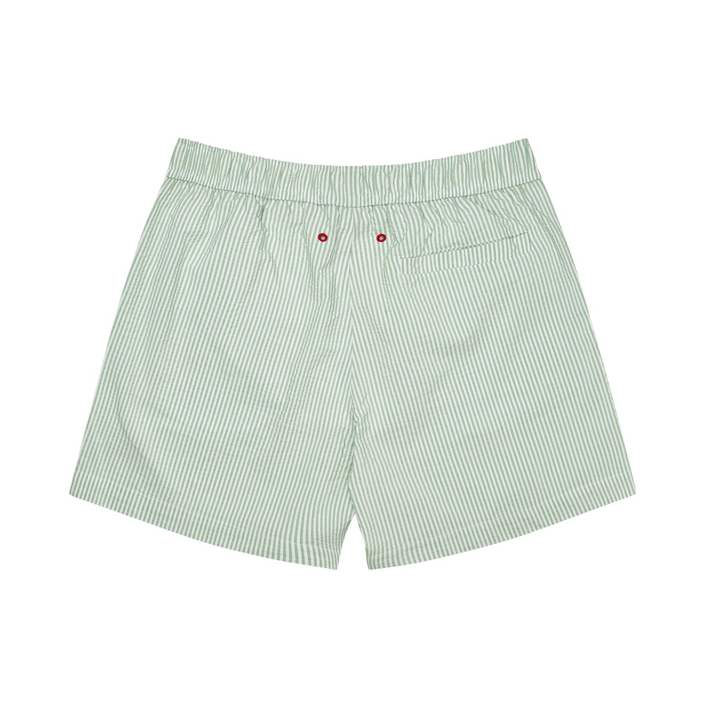 Green stripe swim trunks