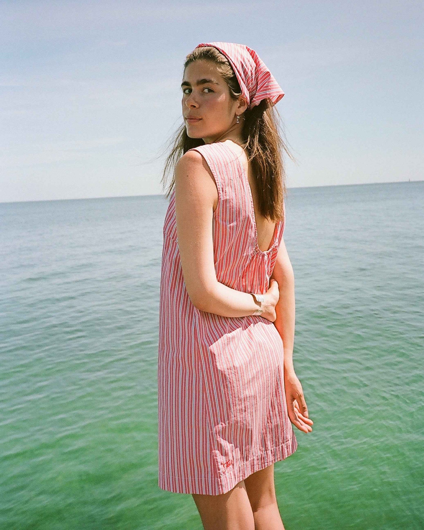 red stripe summer dress