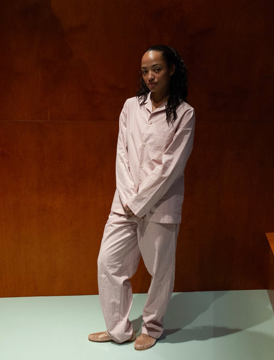 Soft pink stripe trio shirt