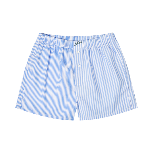 blue Christmas stripe boxers