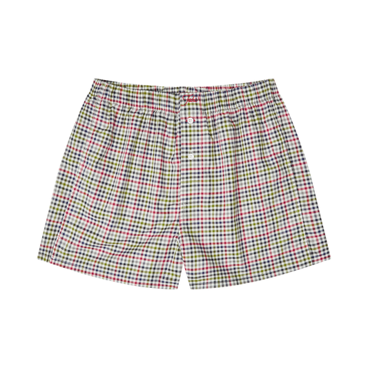 forest check boxers