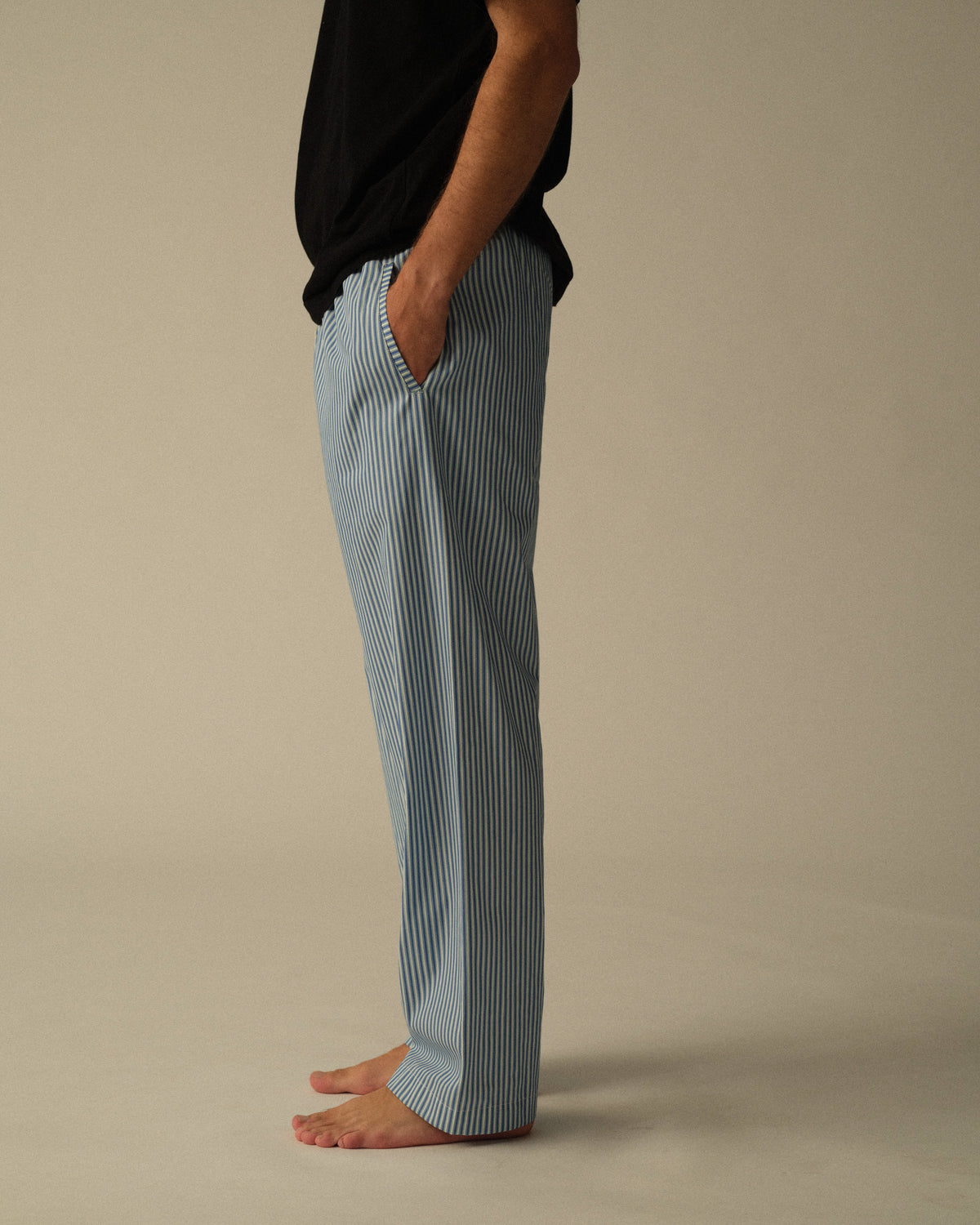 blue & green stripe Long boxers