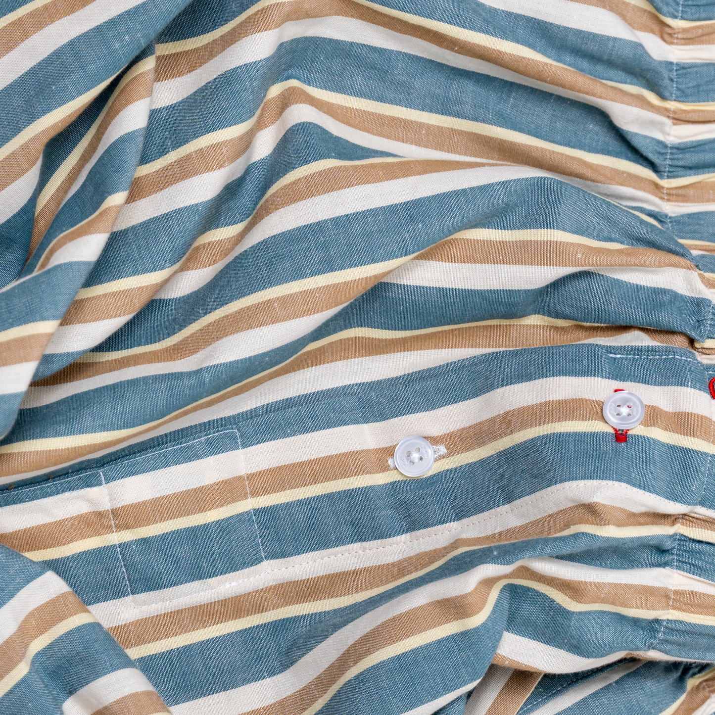 mustard & green stripe boxers