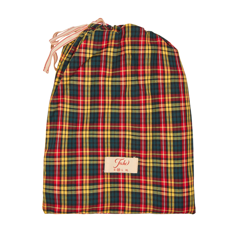 Royal red check trio shirt