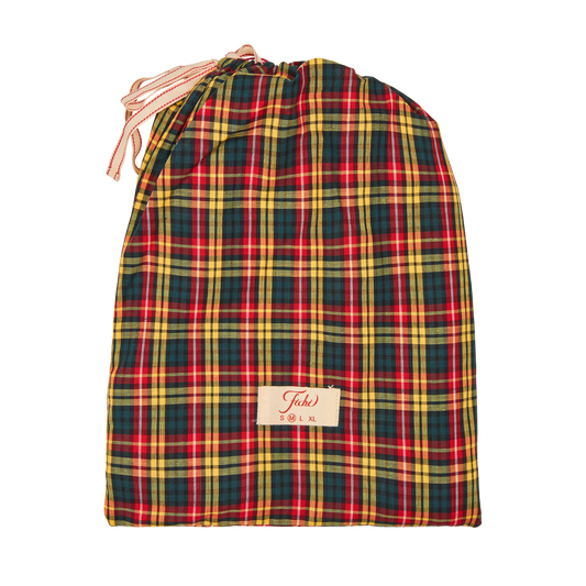 Royal red check trio shirt