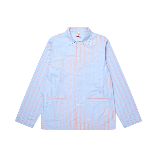 Blue candy stripe trio shirt