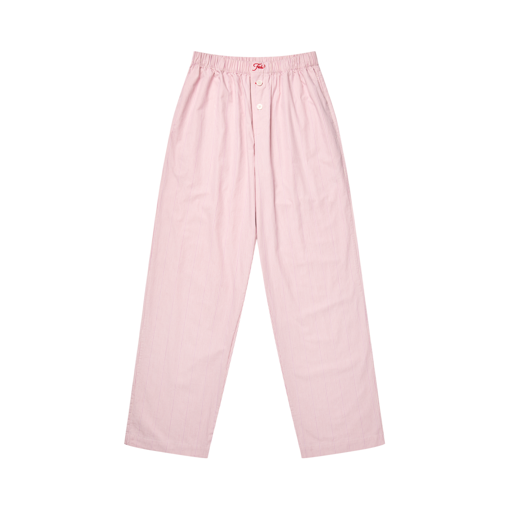 Soft pink stripe long boxers