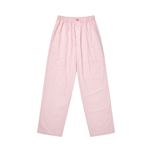 Soft pink stripe long boxers