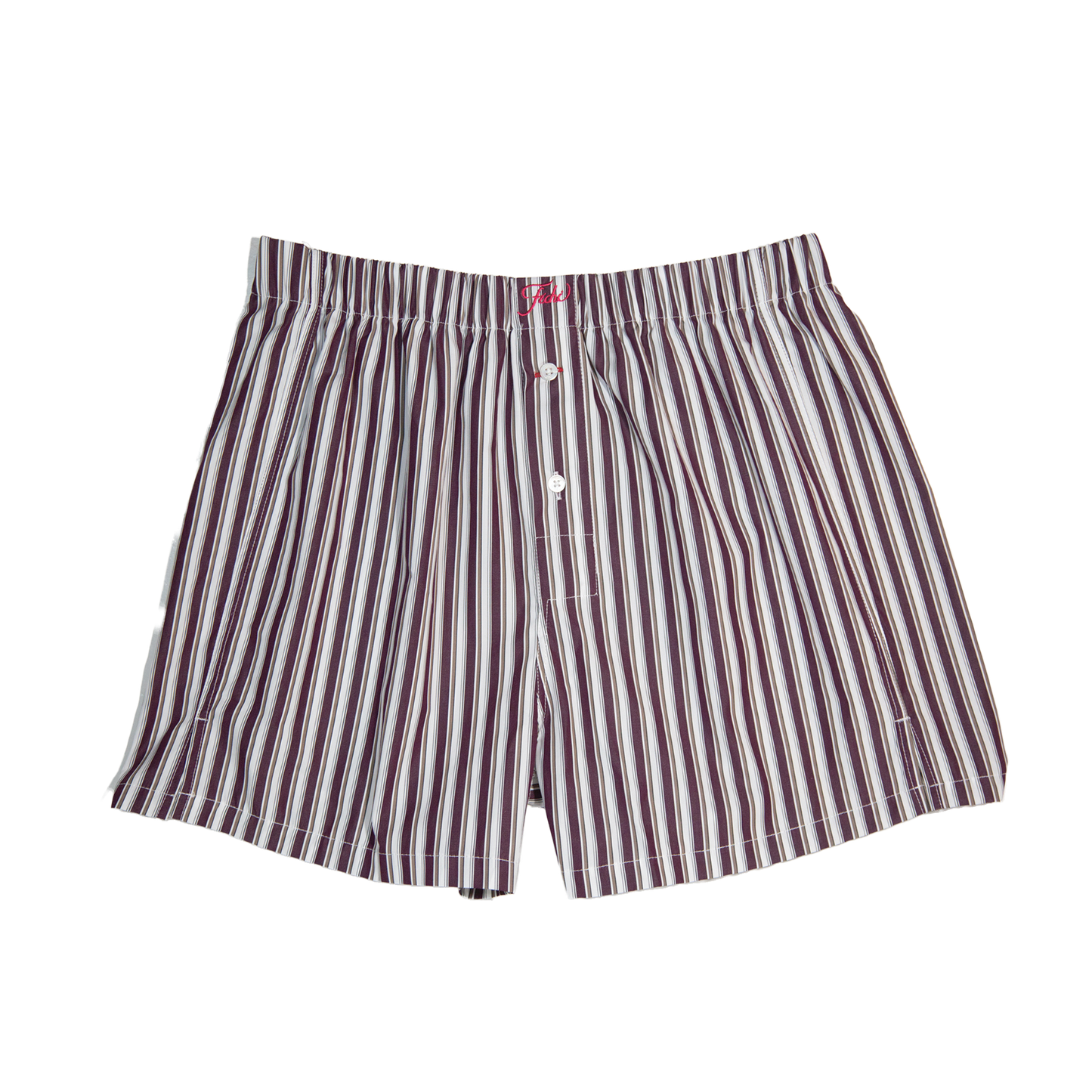 Bordeaux & beige stripe boxers