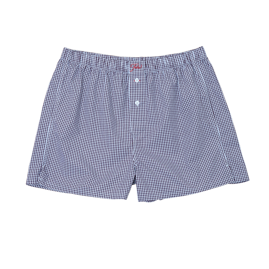 burgundy check boxers