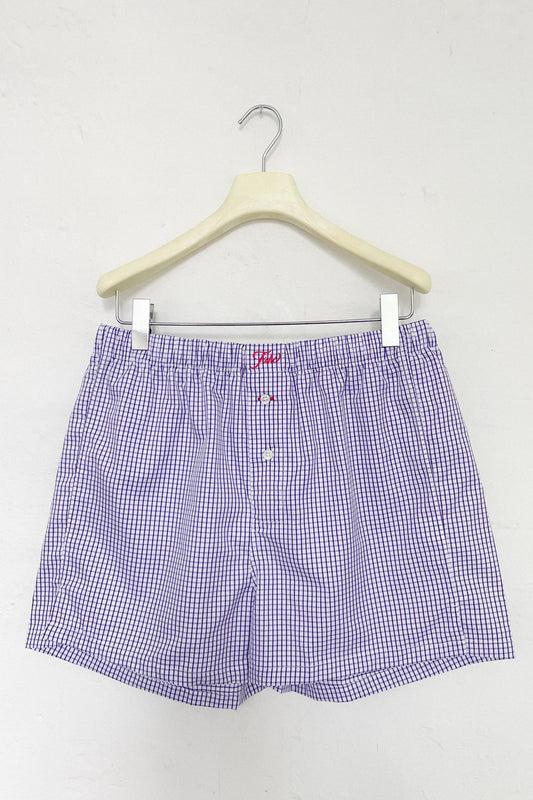 Purple Check boxers