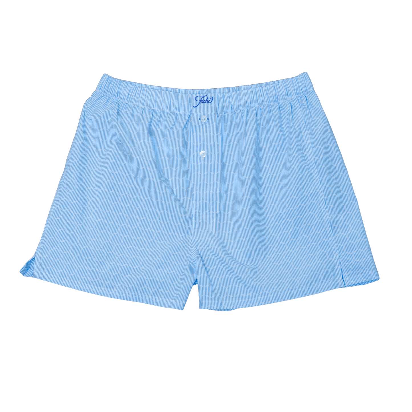hexagon blue stripe boxers