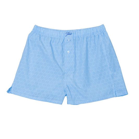 hexagon blue stripe boxers