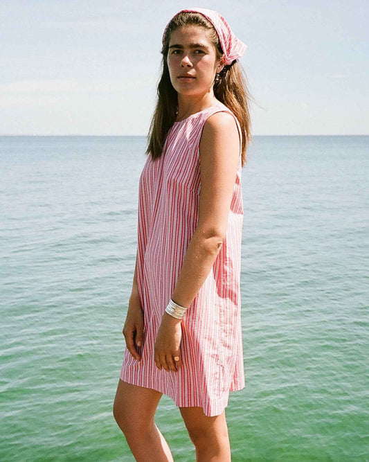 red stripe summer dress