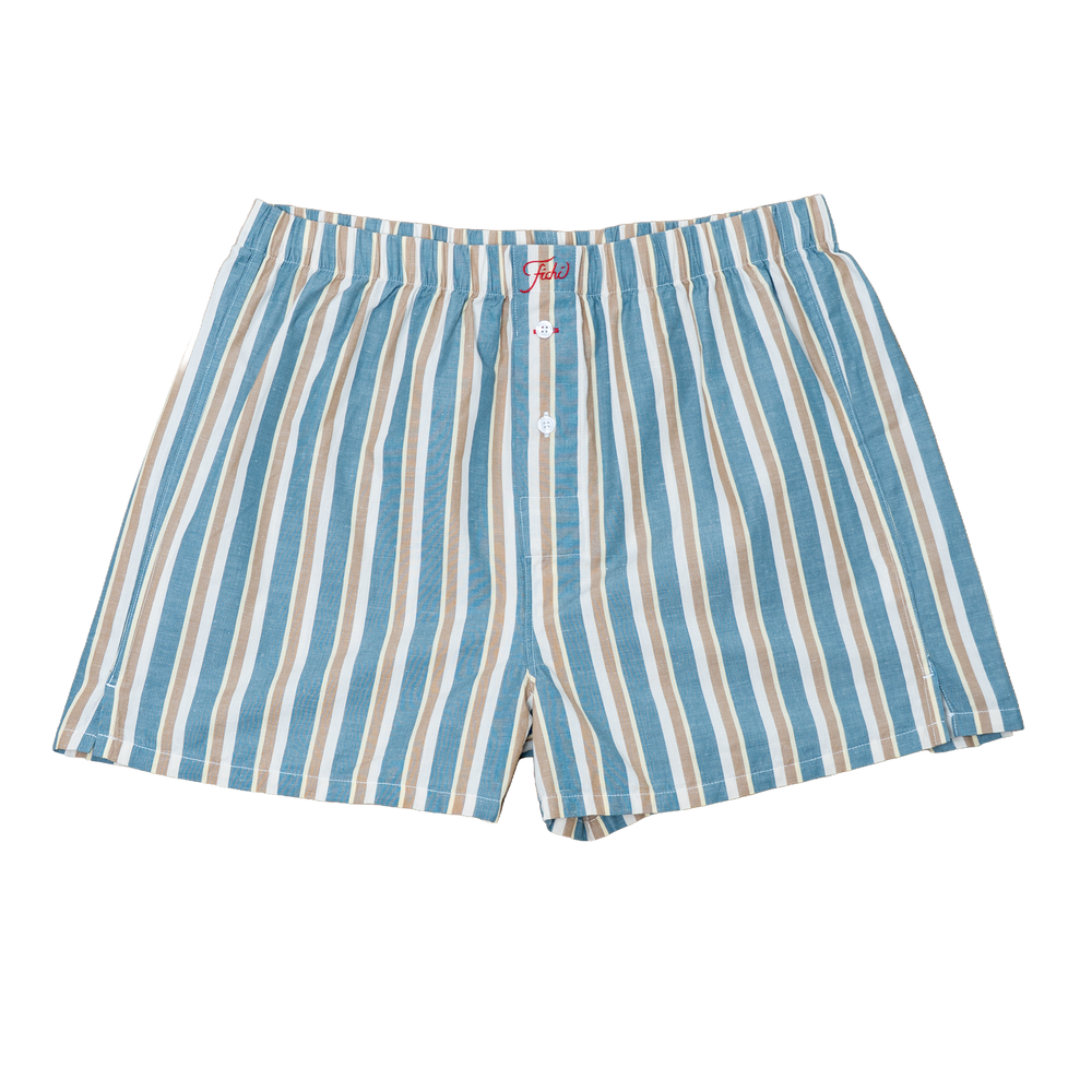 mustard & green stripe boxers